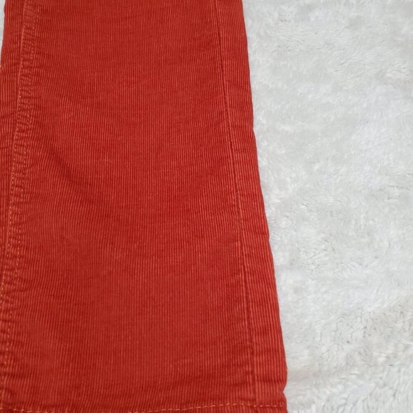 Athleta Burnt Rust Orange Thin Corduroy Straight Leg Hidden Zipper Pants Women 2 - Picture 2 of 10